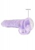 8 / 20 cm Realistic Dildo With Balls - Purple